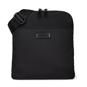 BUGATTI Reborn Crossbody Slim Bag Zip-Around Nylon Strap Zip Black RFID Travel